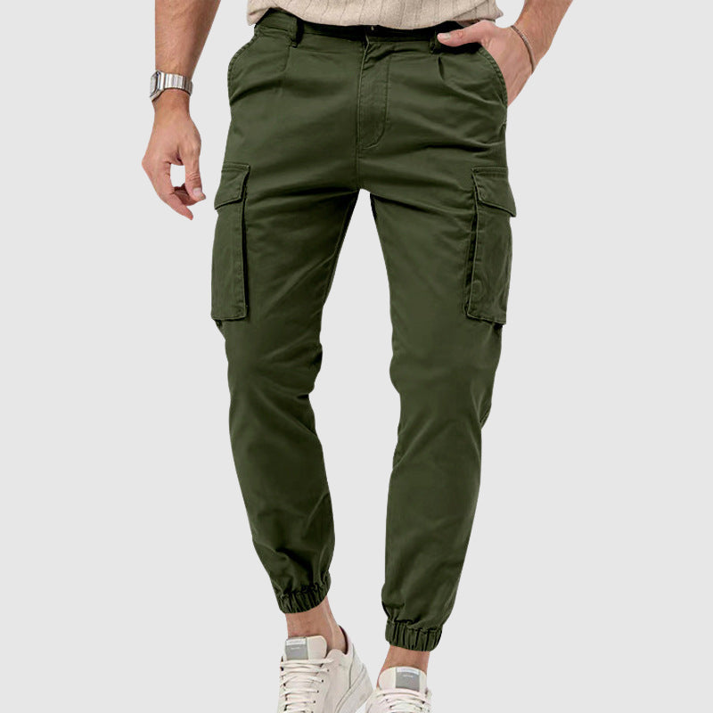 Pantalon Cargo Actif Theodore Willow Homme Mi Hauteur Coupe Droite Poches Multiples Tissu Respirant Sans Repassage