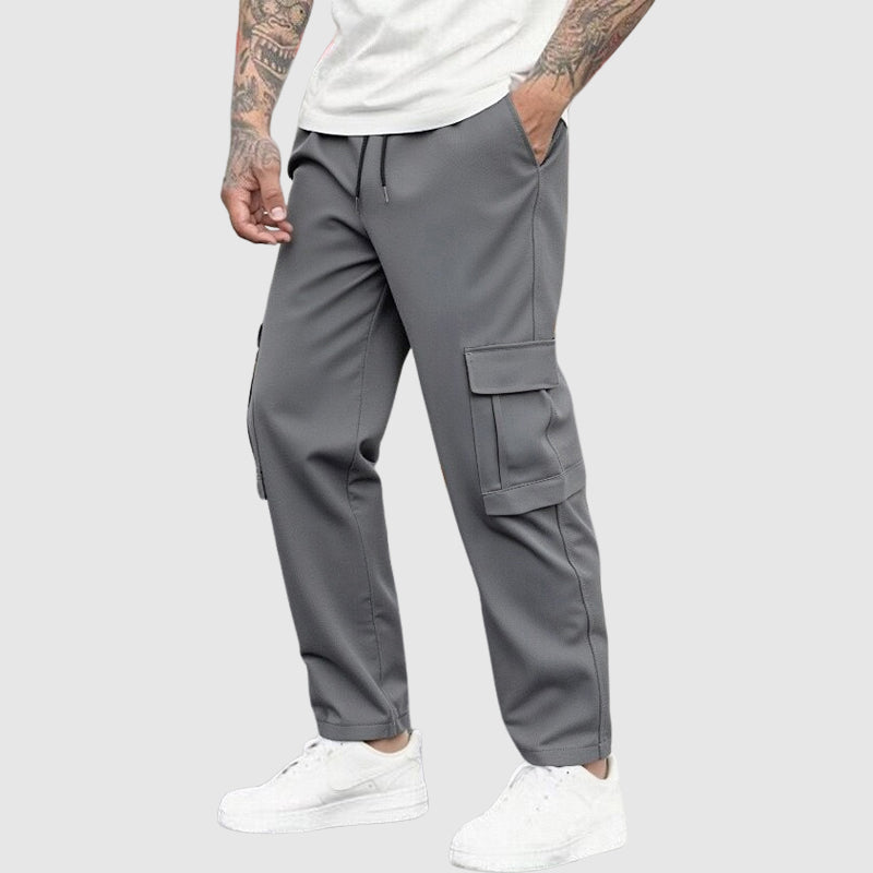 Pantalon Cargo Bluefield Theodore Willow Poches Multiples Tissu Structuré Pour Confort Quotidien Moderne