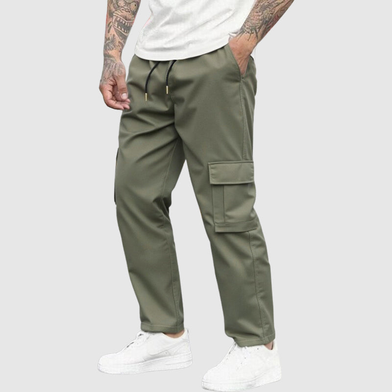 Pantalon Cargo Bluefield Theodore Willow Poches Multiples Tissu Structuré Pour Confort Quotidien Moderne