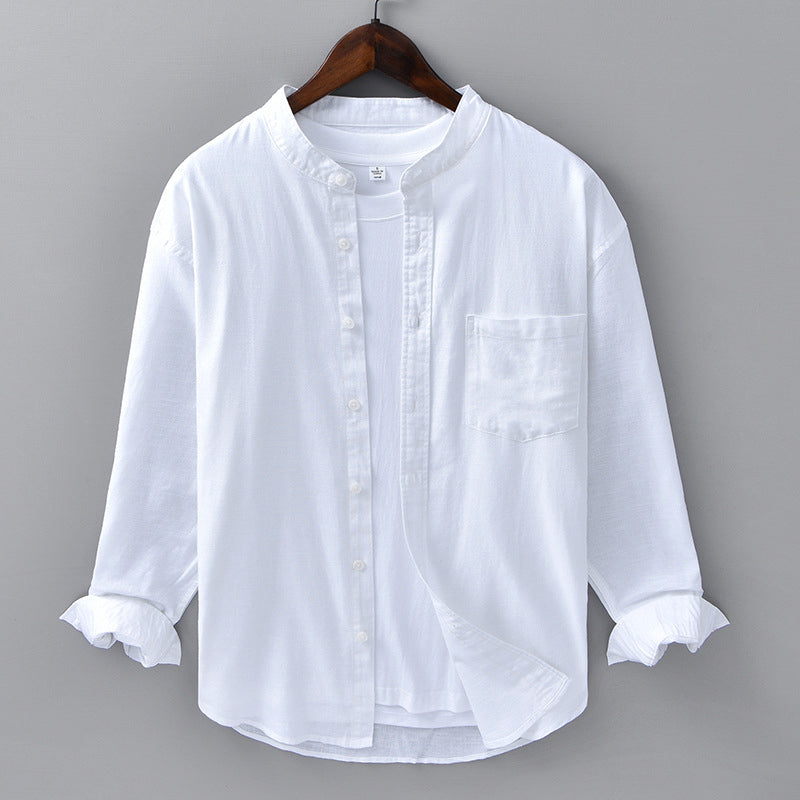 Chemise En Lin Décontractée Theodore Willow Avec Poche Poitrine Disponible En Plusieurs Couleurs