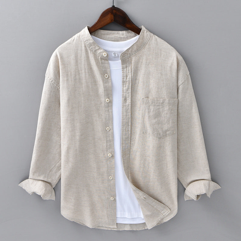 Chemise En Lin Décontractée Theodore Willow Avec Poche Poitrine Disponible En Plusieurs Couleurs