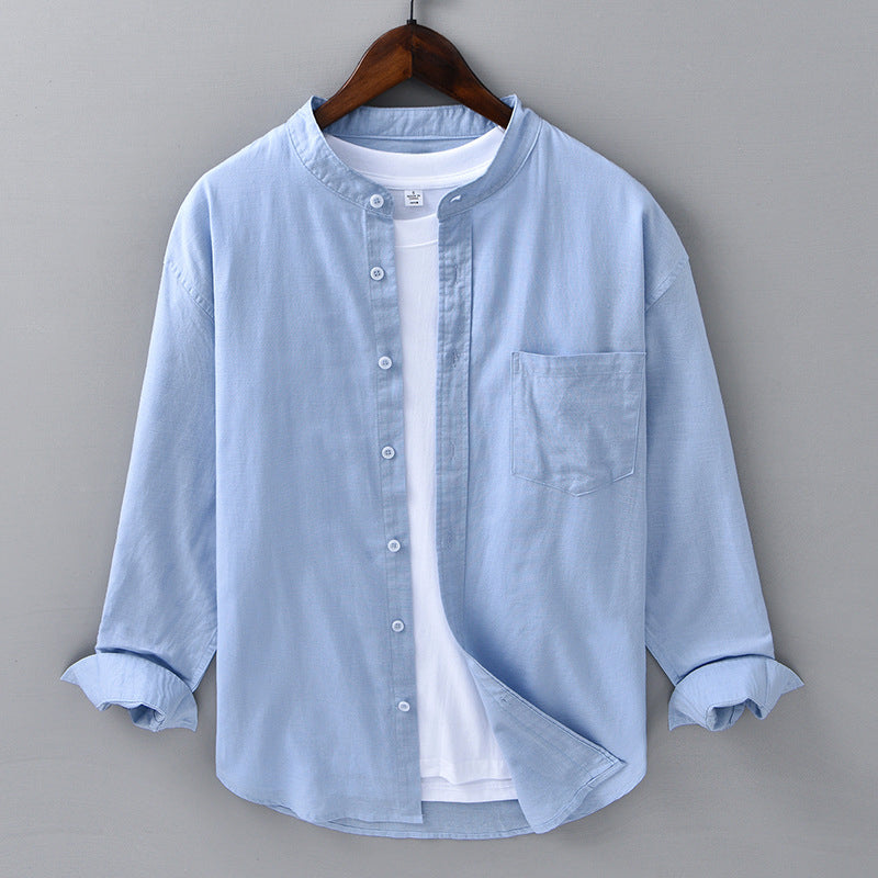 Chemise En Lin Décontractée Theodore Willow Avec Poche Poitrine Disponible En Plusieurs Couleurs