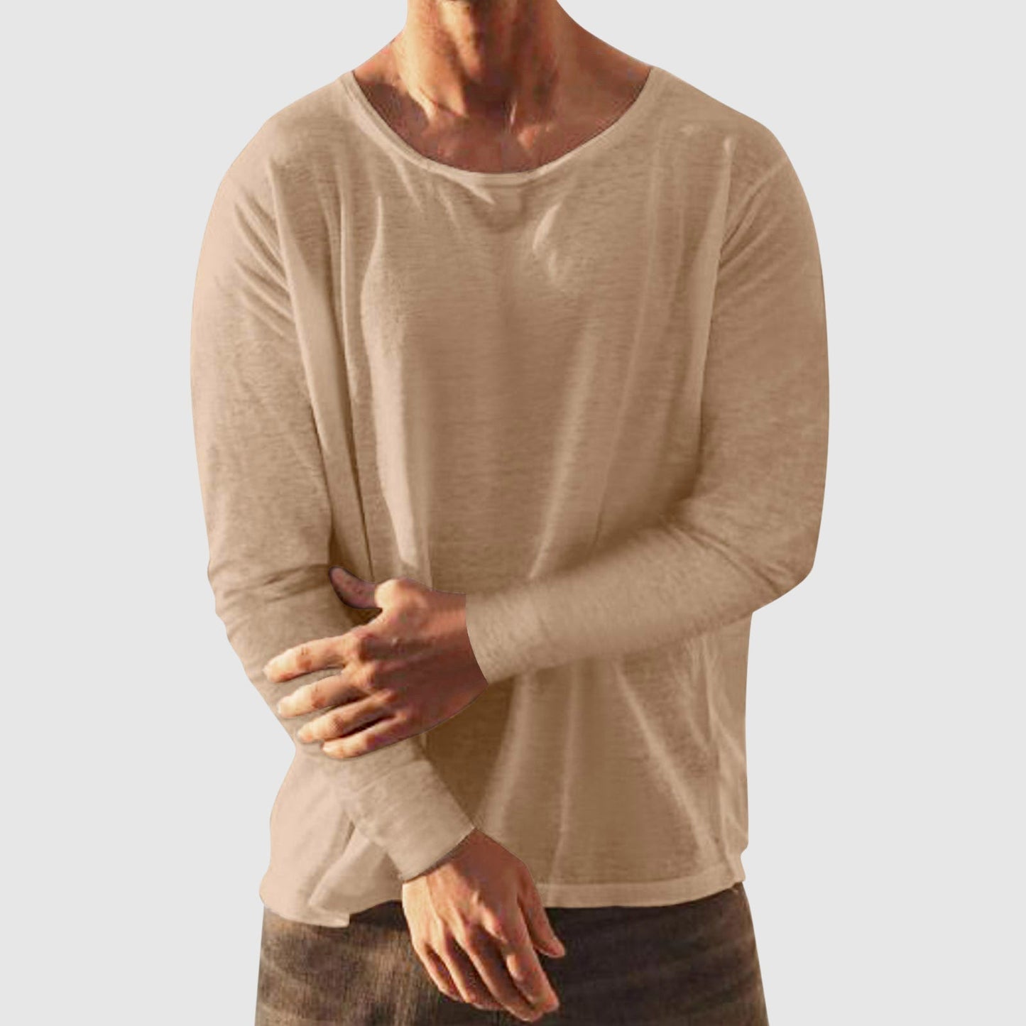 Chemise Décontractée En Lin Coton Theodore Willow City Vibe Encolure Ronde Pour Le Quotidien