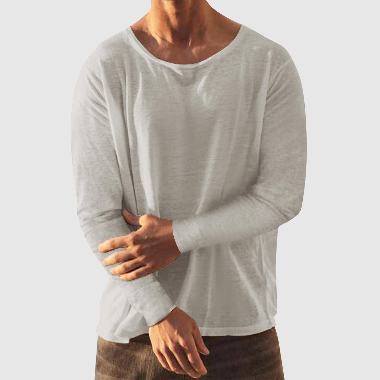 Chemise Décontractée En Lin Coton Theodore Willow City Vibe Encolure Ronde Pour Le Quotidien