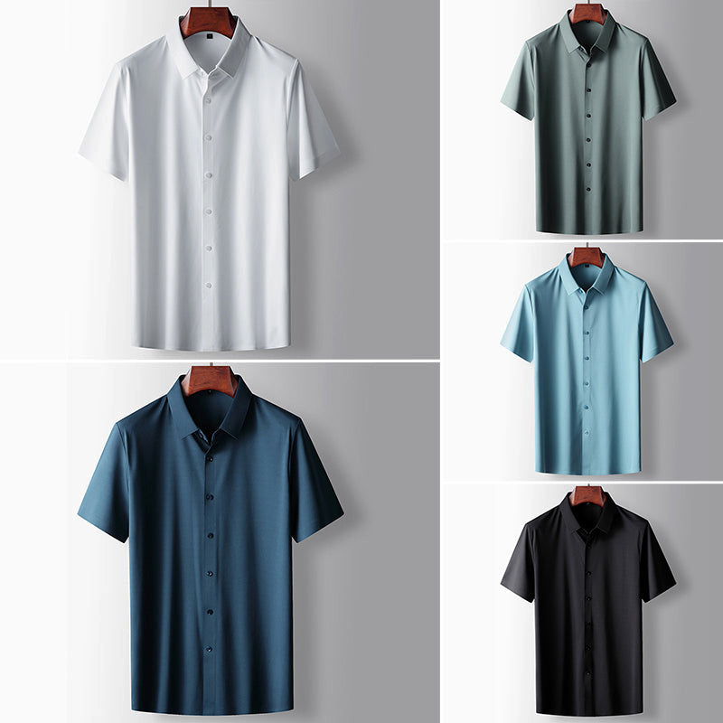 Chemise Essentielle Theodore Willow À Manches Courtes Bouton Confortable Et Polyvalente