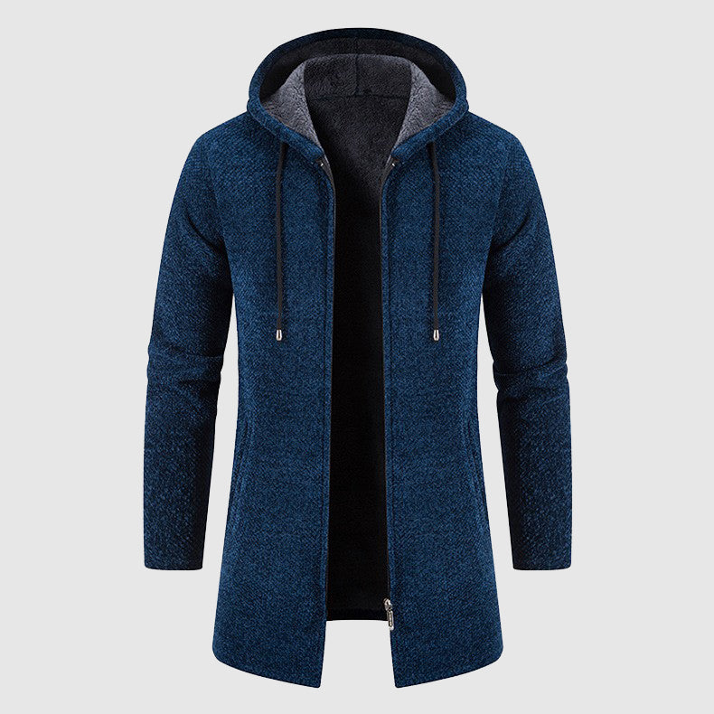 Veste Longue Theodore Willow Langford Avec Tissu Tissé Doux Motif Subtil Et Doublure Moelleuse