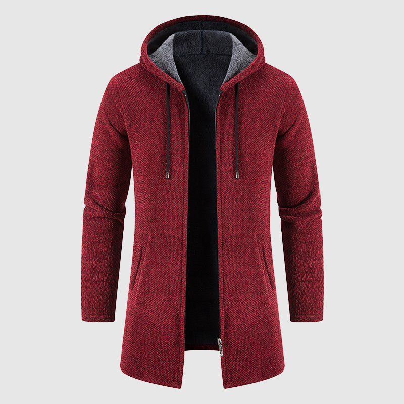 Veste Longue Theodore Willow Langford Avec Tissu Tissé Doux Motif Subtil Et Doublure Moelleuse
