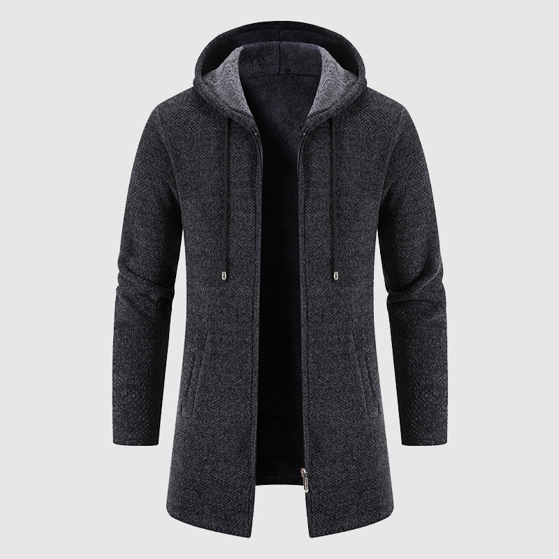 Veste Longue Theodore Willow Langford Avec Tissu Tissé Doux Motif Subtil Et Doublure Moelleuse