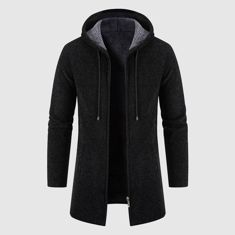 Veste Longue Theodore Willow Langford Avec Tissu Tissé Doux Motif Subtil Et Doublure Moelleuse