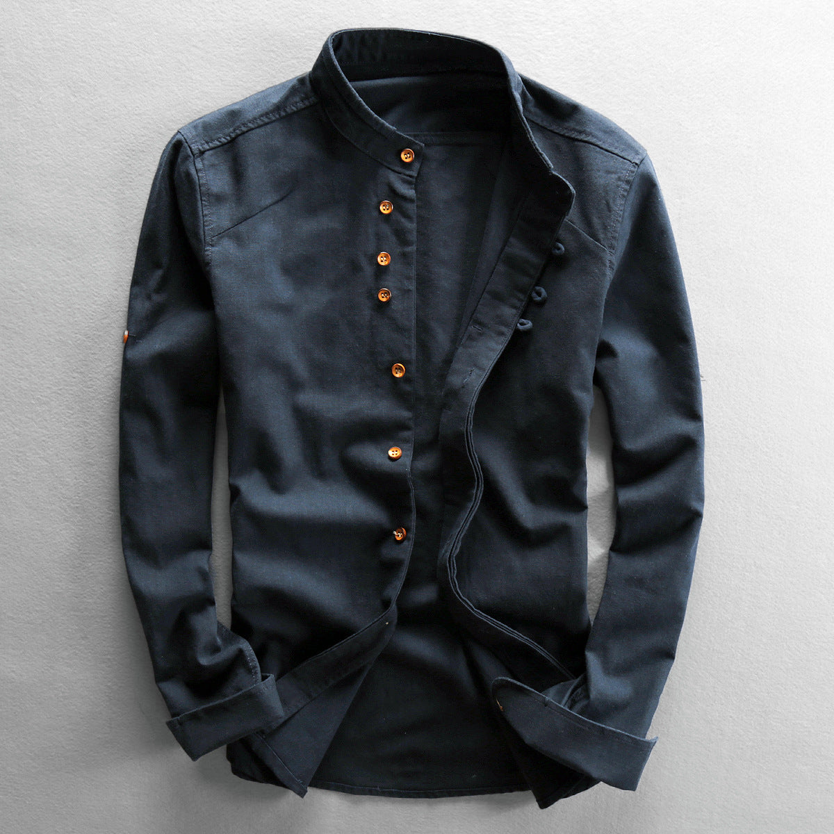 Chemise en Lin et Coton Osaka Theodore Willow Inspirée par la Culture Asiatique Été Quatre Couleurs