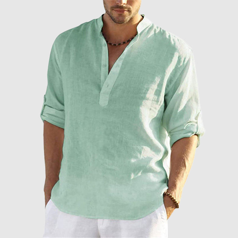 Chemise En Lin Theodore Willow Perugia À Boutons Décontractée Pour Jour Et Nuit Polyvalente