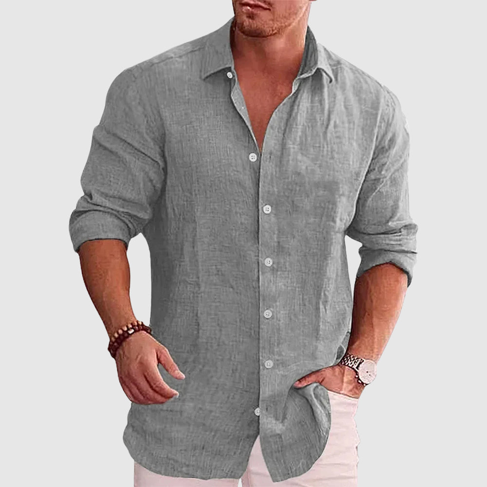 Chemise Theodore Willow en Lin Rustique et Coton Respirant Pour Un Style Décontracté Avec Texture Naturelle