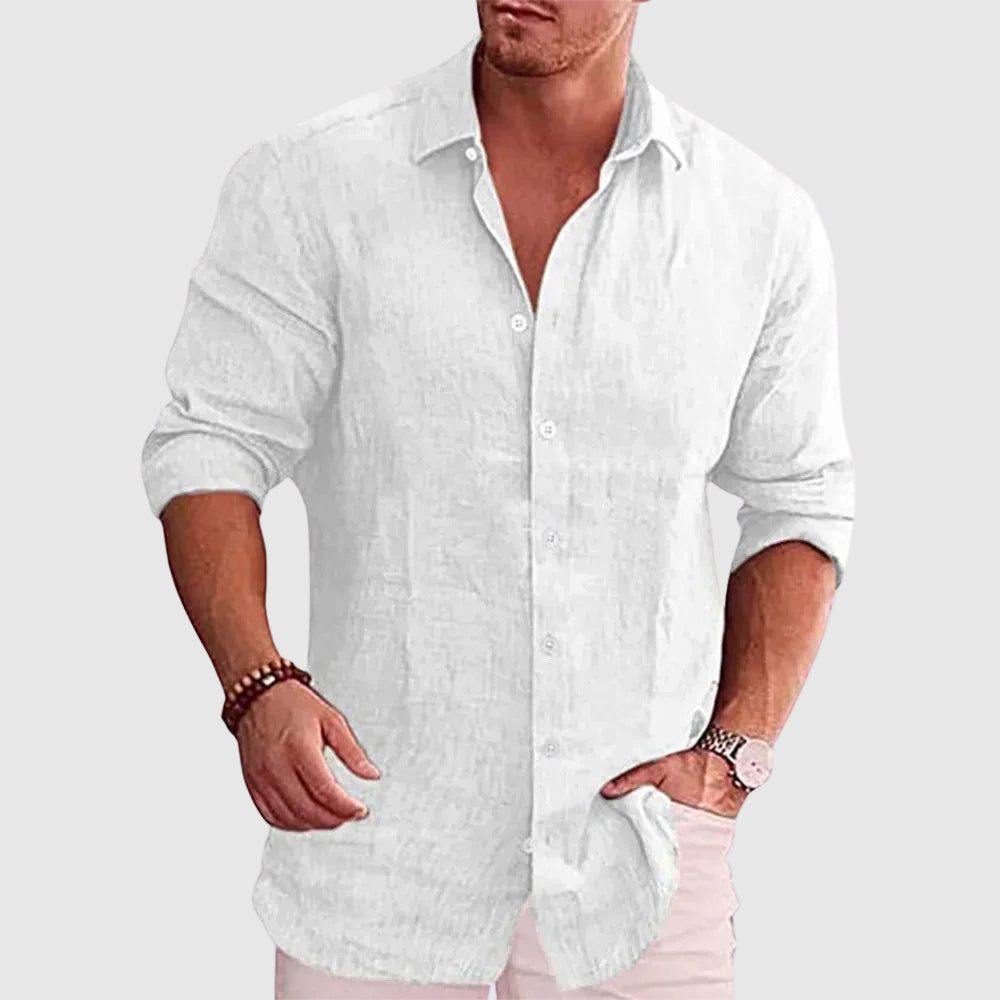 Chemise Theodore Willow en Lin Rustique et Coton Respirant Pour Un Style Décontracté Avec Texture Naturelle