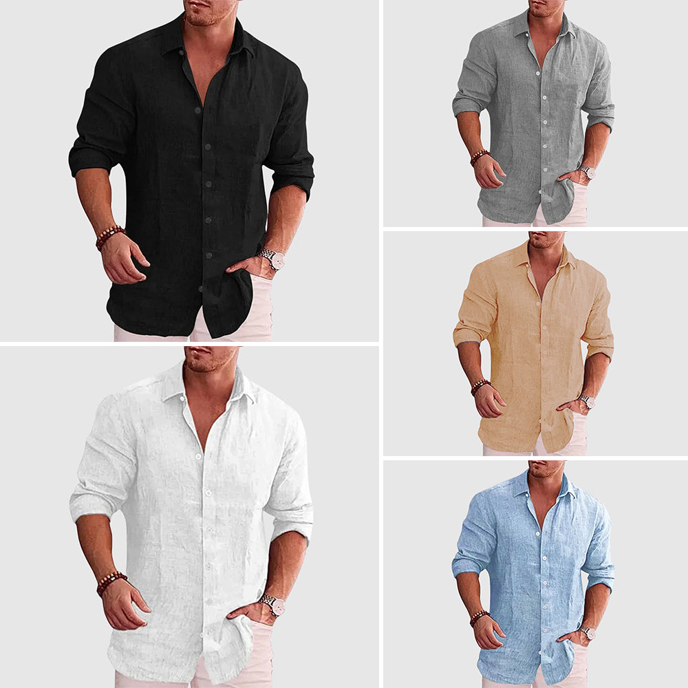 Chemise Theodore Willow en Lin Rustique et Coton Respirant Pour Un Style Décontracté Avec Texture Naturelle
