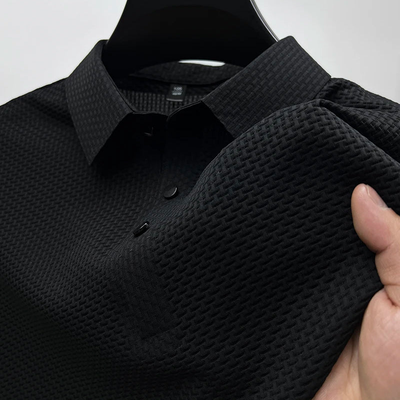 Oliver Polo Tricot Pour Homme Amawinc Polyester Respirant Ouverture Bouton Facile Polyvalence Toute L Année