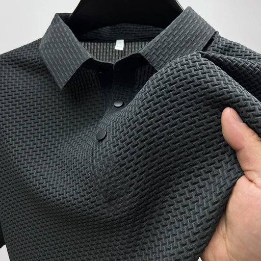 Oliver Polo Tricot Pour Homme Amawinc Polyester Respirant Ouverture Bouton Facile Polyvalence Toute L Année