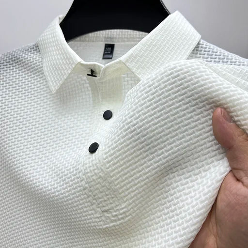 Oliver Polo Tricot Pour Homme Amawinc Polyester Respirant Ouverture Bouton Facile Polyvalence Toute L Année
