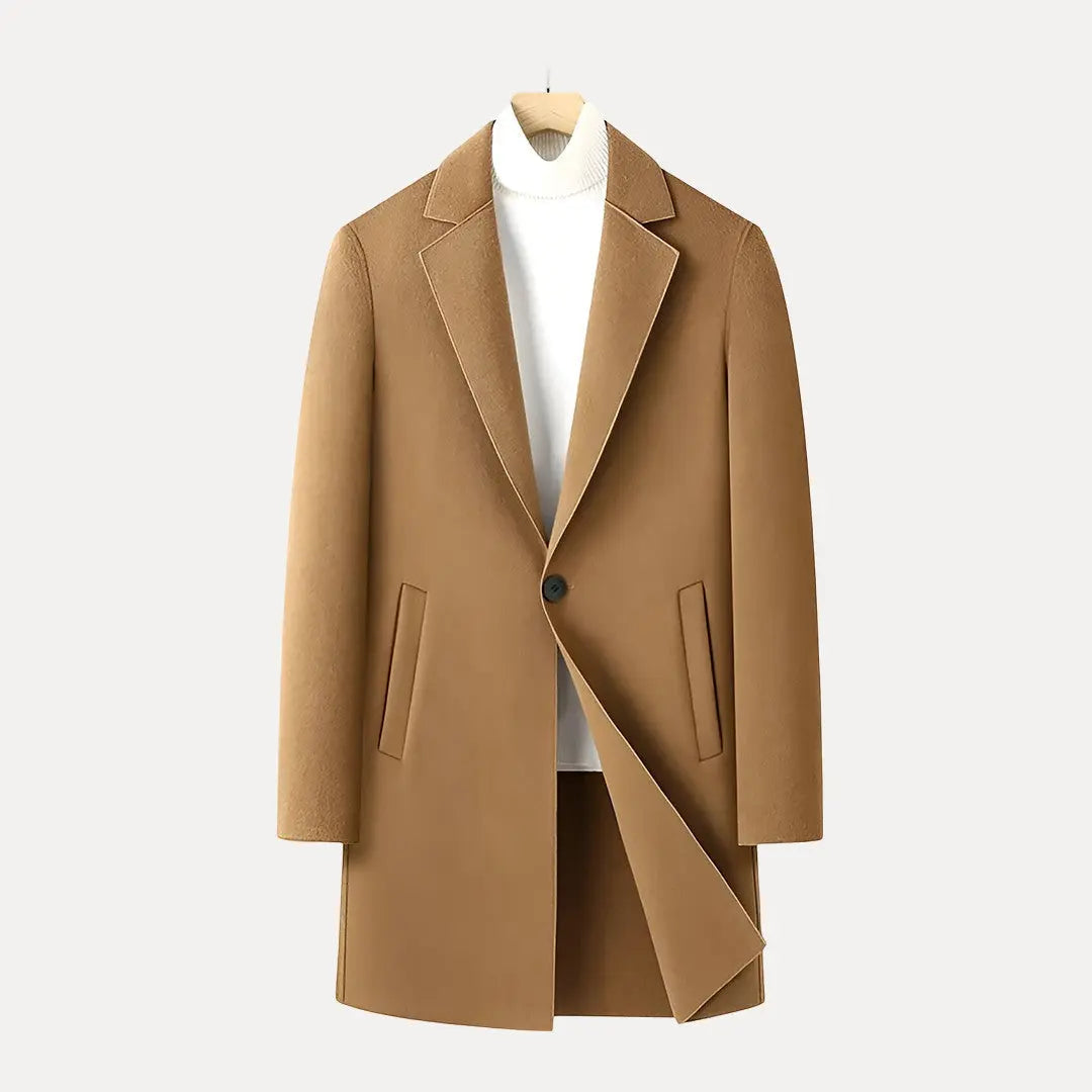 Manteau Homme En Mélange De Laine Theodore Réversible Double Face Design Coupe Ajustée Waylynn