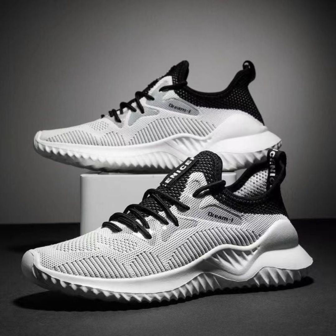 Jim Pulse Baskets Respirants Haut En Mesh Bicolore Semelle Absorbante Ajustement Type Chaussette Flexible