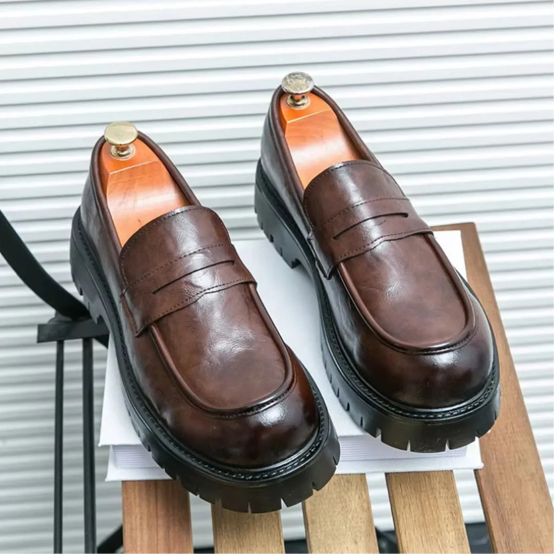 Mocassins En Cuir Thorne Prestige Amawinc Pour Hommes Design Slip On Avec Semelle Caoutchouc Robuste