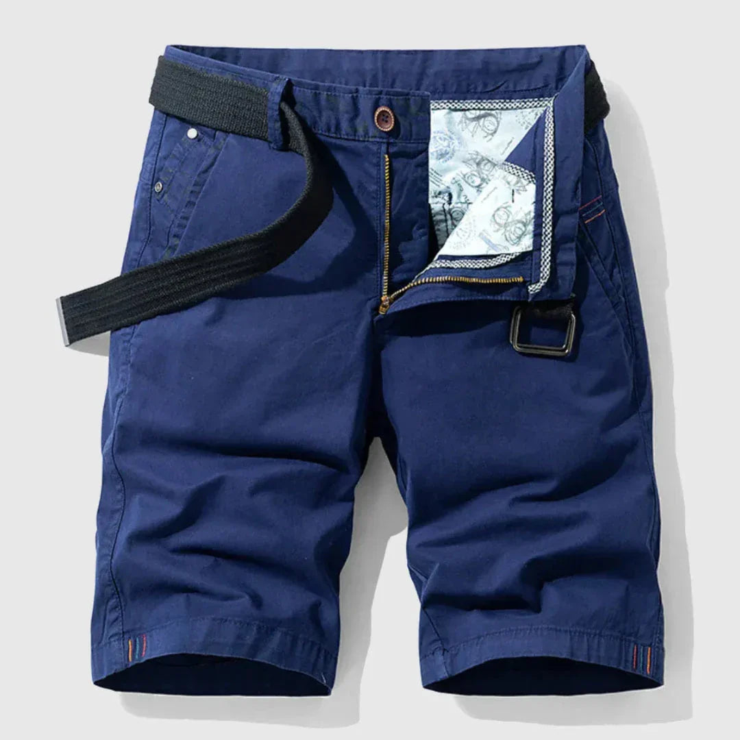 Tim Zipper Fly Shorts Coton Stretch Pour Homme Avec Doublure Florale Des Poches Et Ceinture