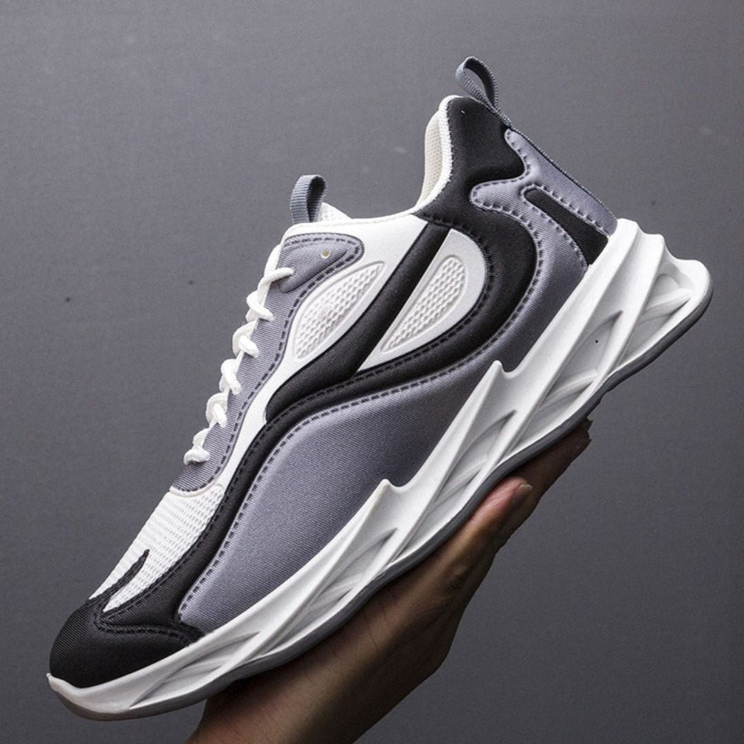 Tobias Volt Baskets Homme Respirantes En Maille Légère Avec Semelle Sculptée Et Accents Colorés