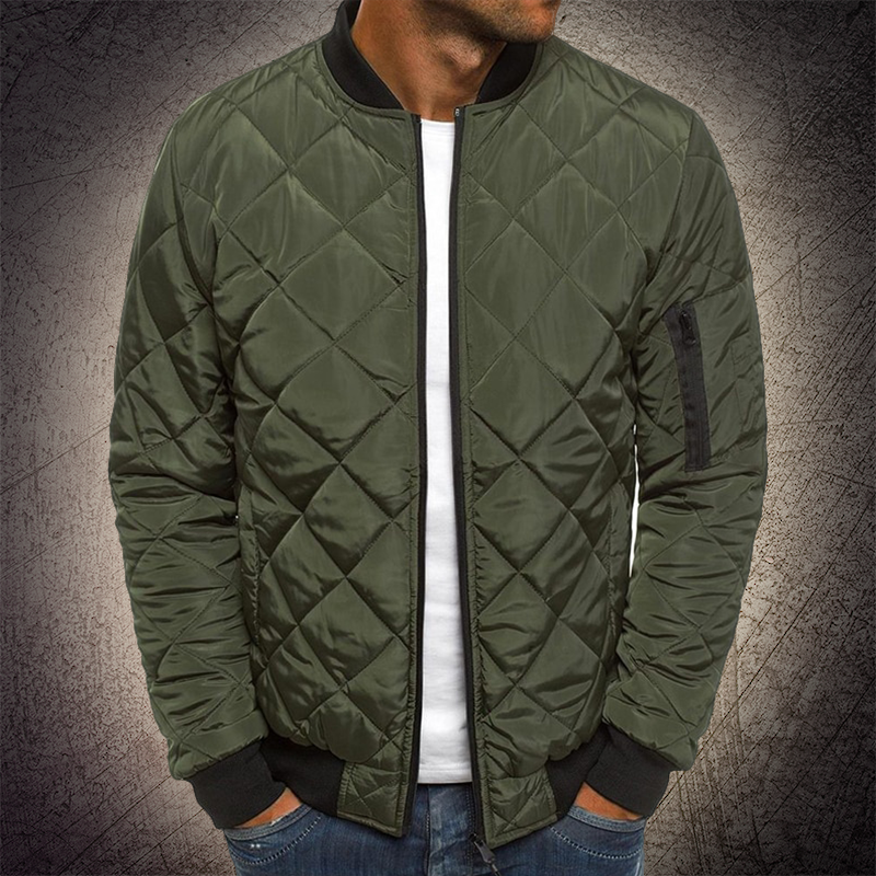 Veste Bomber Matelassée Légère Pour Homme Adam Détails De Matelassage Moderne Par Amawinc