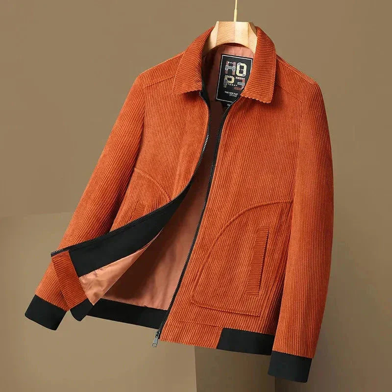 Veste Tom En Velours Côtelé Pour Homme Amawinc Col Rabattu Coupe Ajustée Premium De Qualité