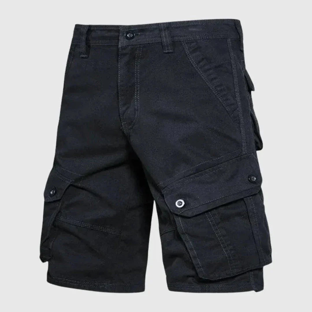 Amawinc Shorts Cargo Multiples Poches Coton Sergé Respirants Durables Pour Plein Air Aventure Cinq Coloris