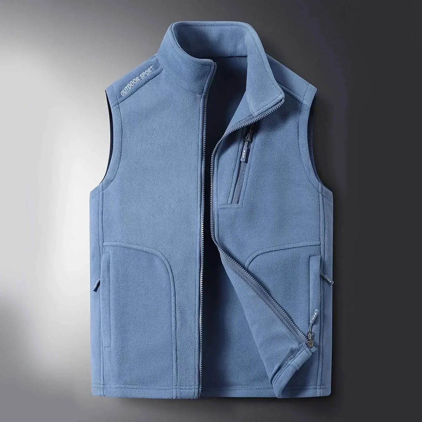 Gilet Polaire Extérieur Travis Confortable Avec Poches Zippées Pour Randonnée Vie Active