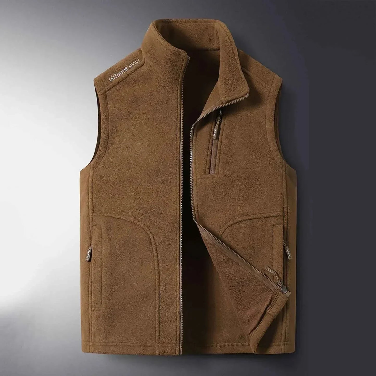 Gilet Polaire Extérieur Travis Confortable Avec Poches Zippées Pour Randonnée Vie Active
