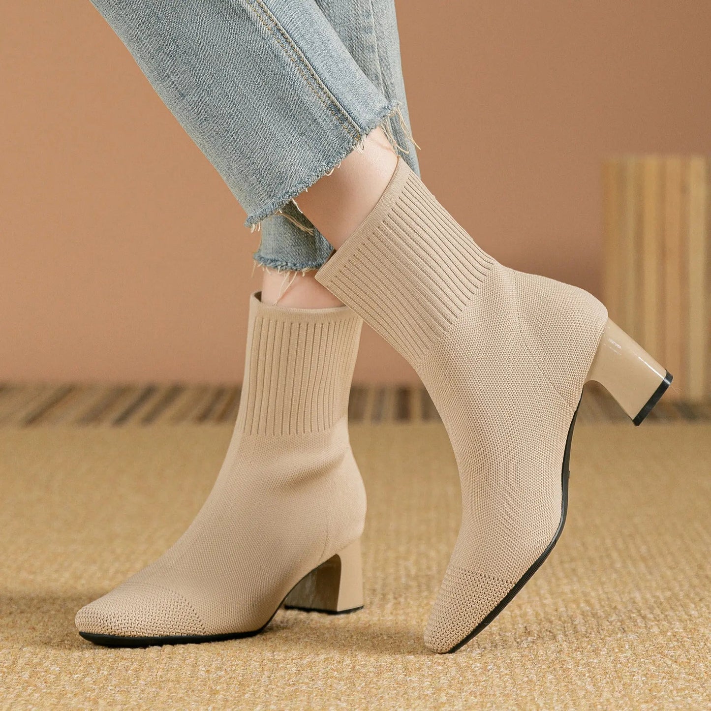 Bottes Hautes À Chaussette Pour Femmes Amawinc Confortables Et Tendance Pour Le Quotidien