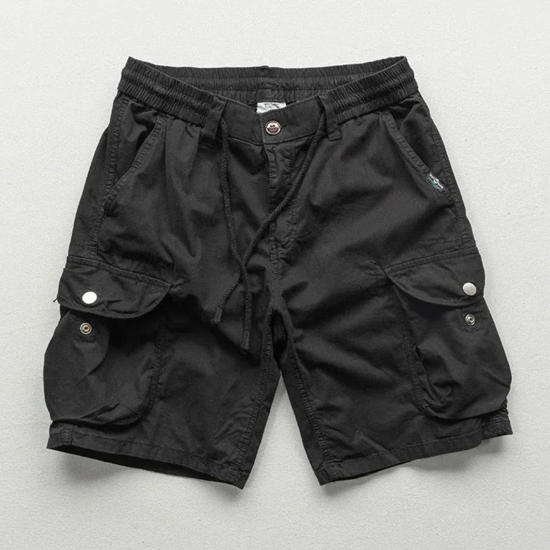 Shorts Cargo Pour Homme Respirants En Coton À Taille Élastique Idéales Pour Randonnée Voyage Activités Outdoor