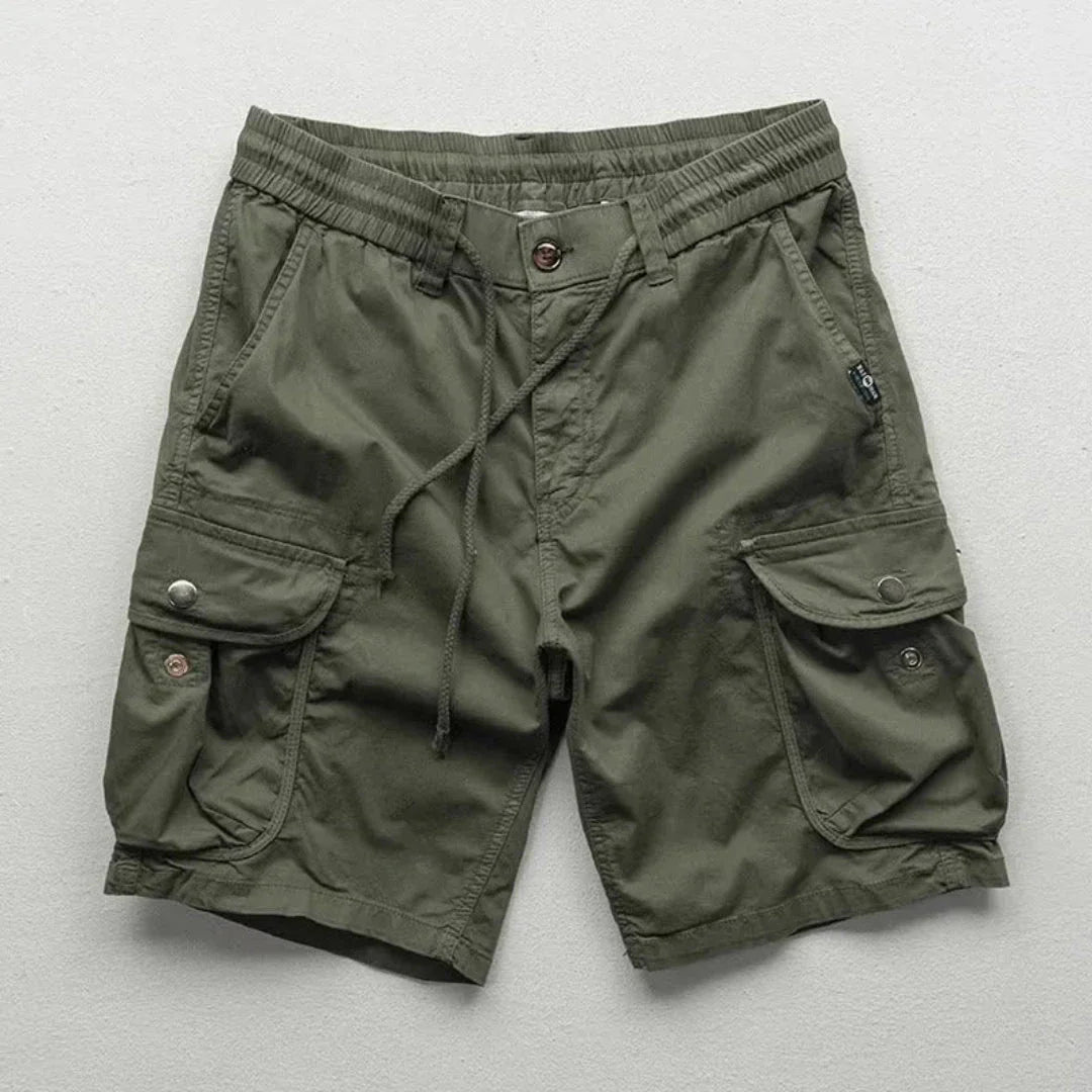 Shorts Cargo Pour Homme Respirants En Coton À Taille Élastique Idéales Pour Randonnée Voyage Activités Outdoor