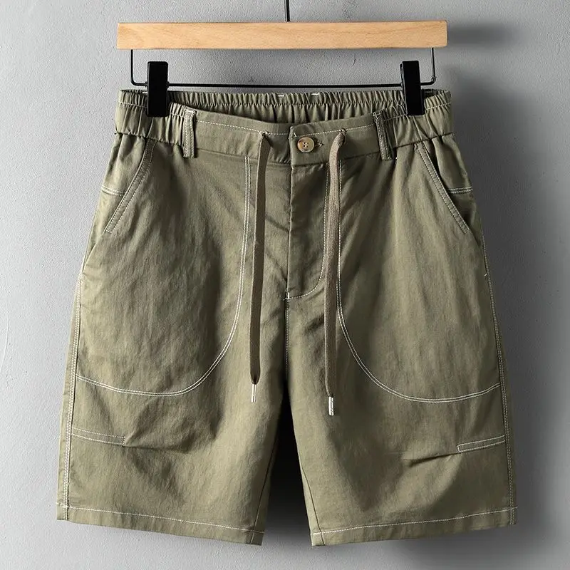 Shorts Utilitaires Union Depot Poches Cargo Oversize Avec Couture Contrastée Et Ceinture Elastique