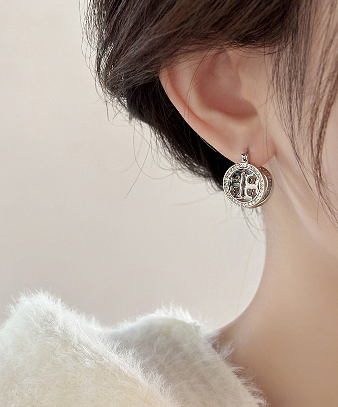 Boucles d'oreilles créoles creuses uniques en soie, cuivre et zircon surdoré - Amawinc