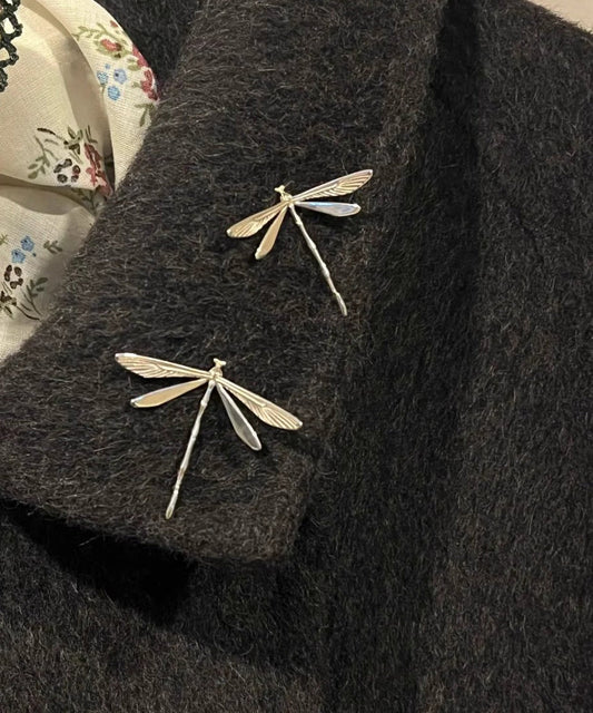 Broches libellules uniques en argent sterling surdoré - Amawinc