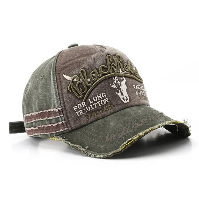 Casquette Trucker Black Rebel En Coton Avec Lettres Brodées Et Détails Usés Réglable Snapback
