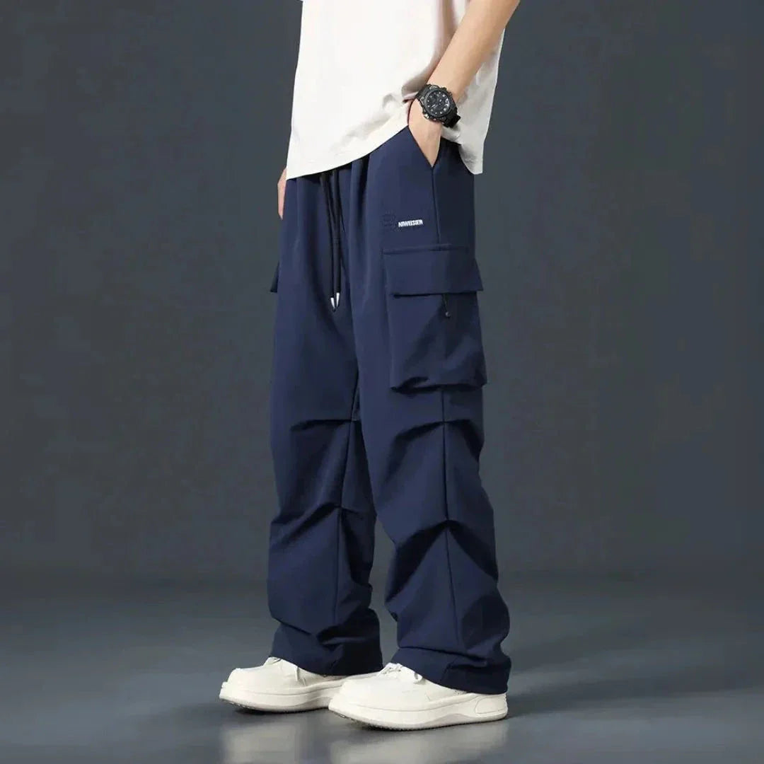 Waylynn Pantalon Cargo Oversize Pour Homme Jambe Large Multiples Poches Streetwear Confortable