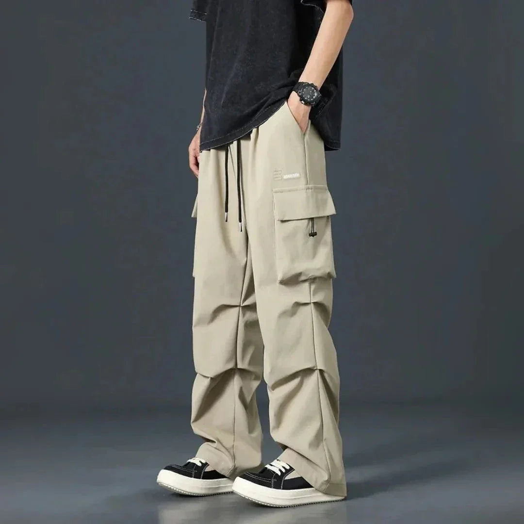 Waylynn Pantalon Cargo Oversize Pour Homme Jambe Large Multiples Poches Streetwear Confortable