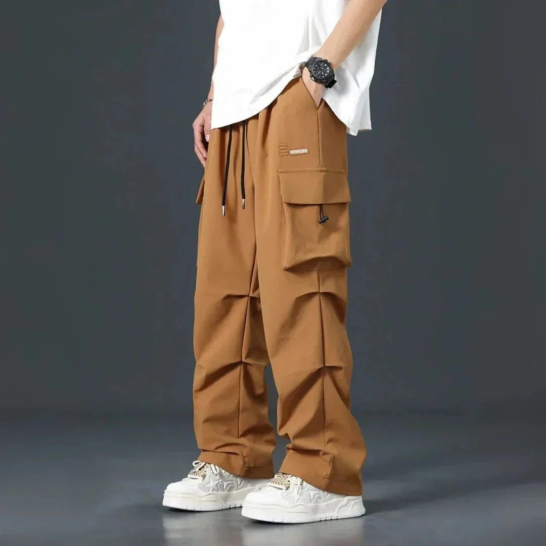 Waylynn Pantalon Cargo Oversize Pour Homme Jambe Large Multiples Poches Streetwear Confortable
