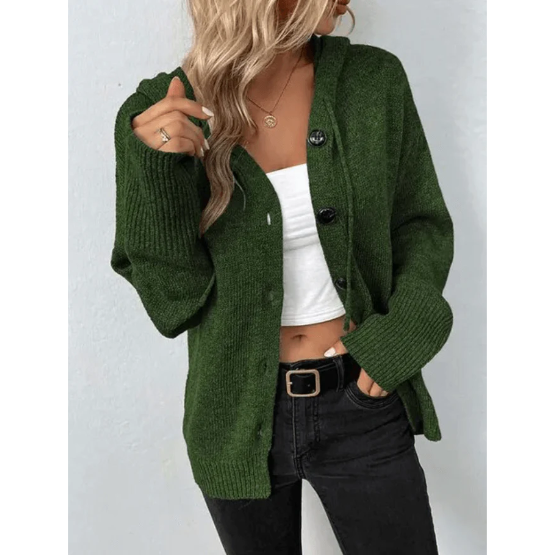 Dana Cardigan À Capuche D'Hiver Pour Femmes Confort Douillet Et Style Décontracté Chaud