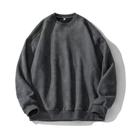 Sweat Oversize En Faux Suède Pour Homme Amawinc Confort Quotidien Automne Et Hiver