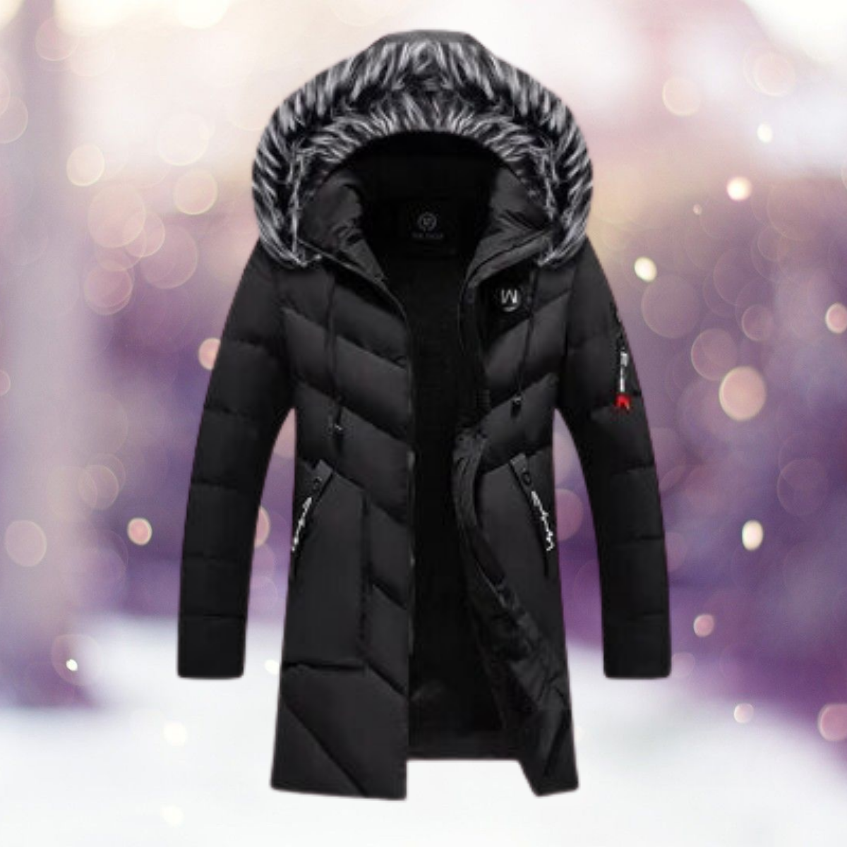 Yievelle Thermoparka Windbreaker with Fur Trim