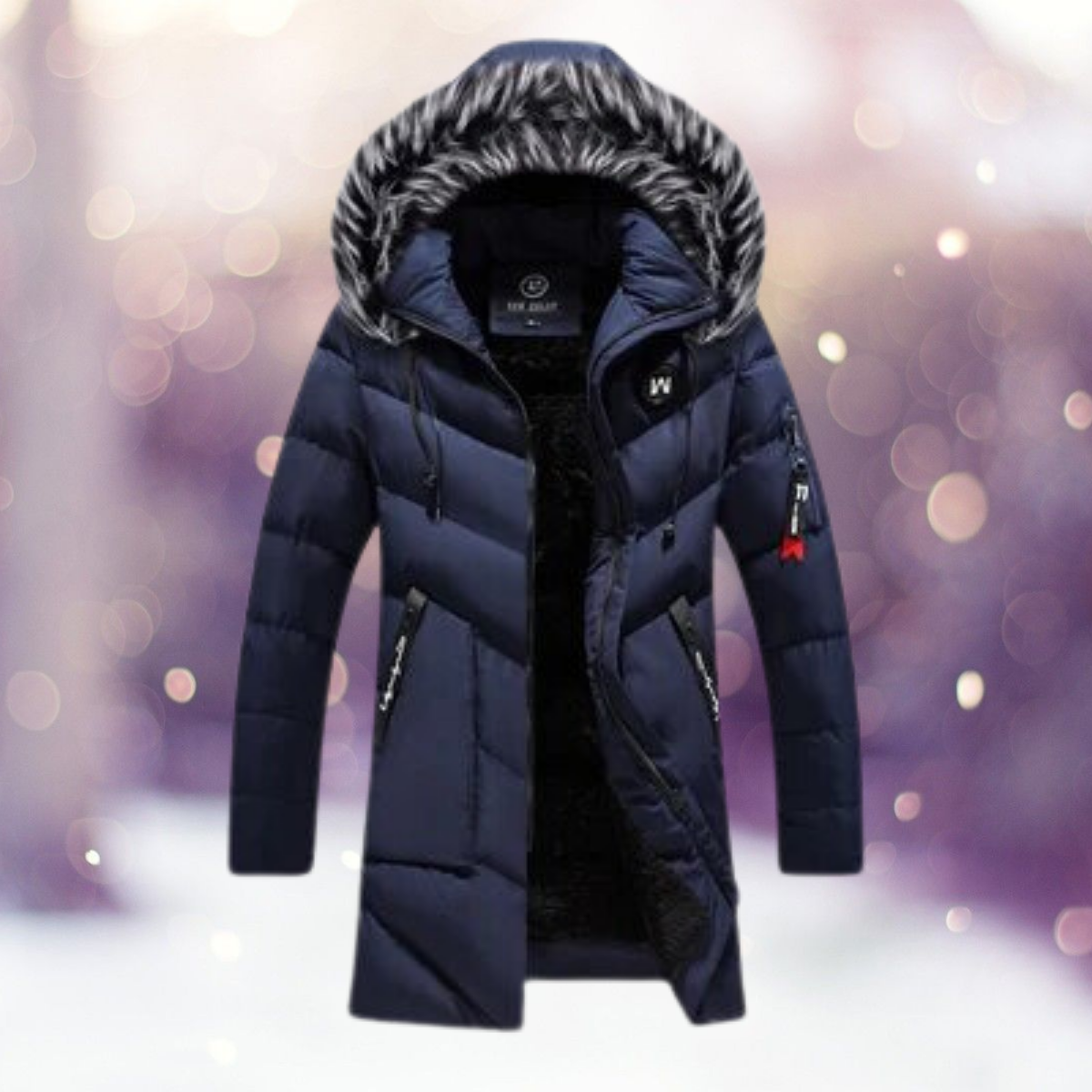 Yievelle Thermoparka Windbreaker with Fur Trim