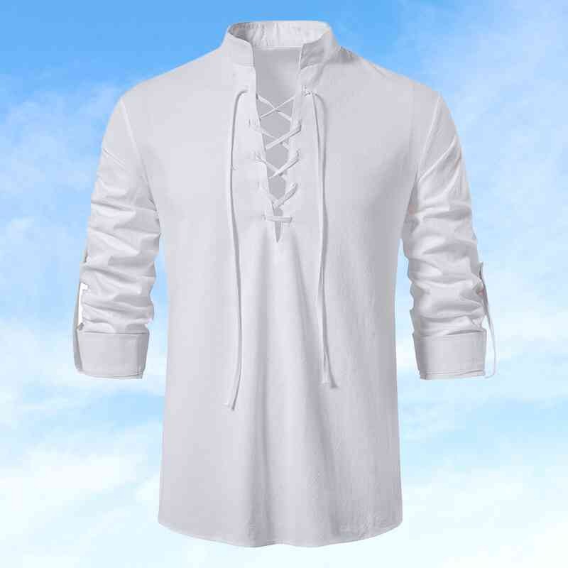 Daves lässiges Herrenhemd aus Baumwolle und Leinen