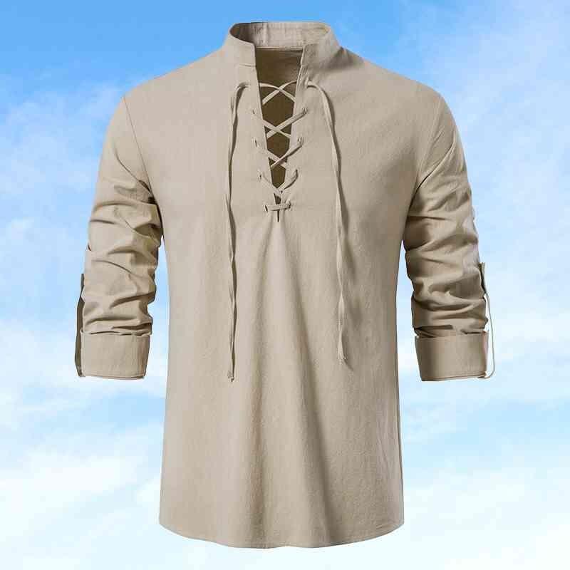 Daves lässiges Herrenhemd aus Baumwolle und Leinen