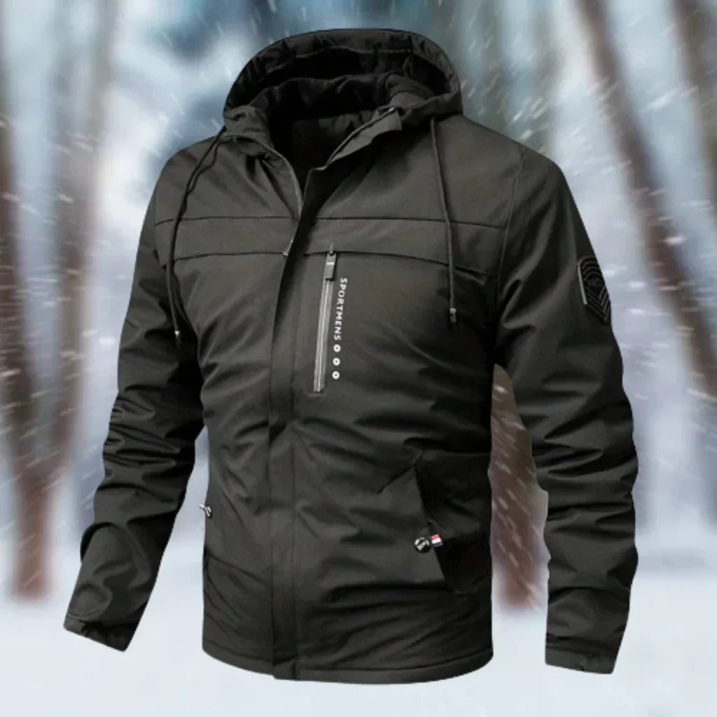 Veste Homme Imperméable À Capuche Nordisk Flair Coupe Ajustée Poches Zippées Pour Plein Air