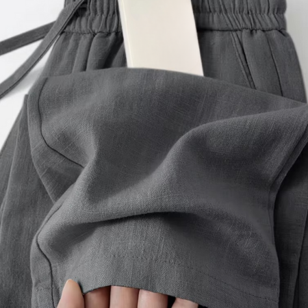Pantalon Homme Lin Coton Léger À Coupe Droite Décontracté Confort Quotidien Pour Style Moderne
