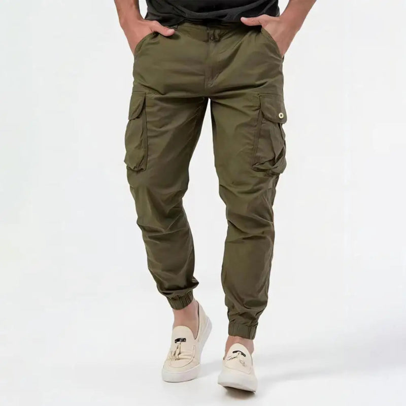 UrbanFlex Pantalon Jogging Cargo Léger Avec Stretch Et Poches Latérales À Rabat Coupe Slim